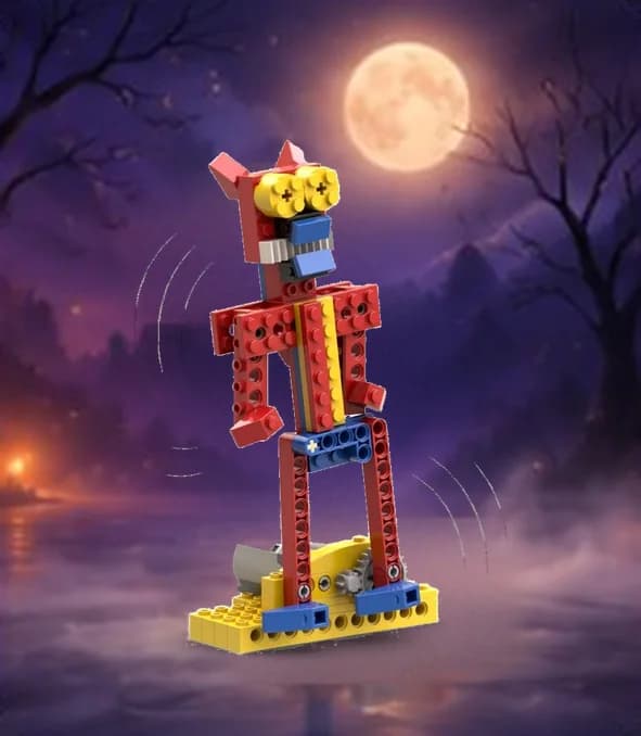 Brick-built dancing robot