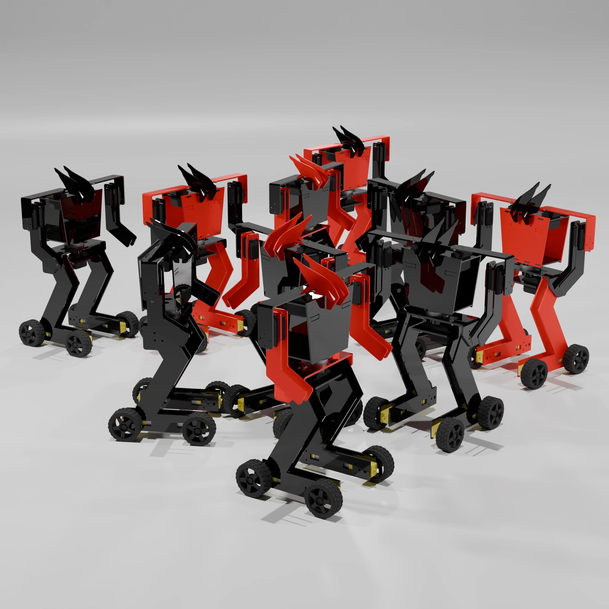 A line-up of Boxing Bots