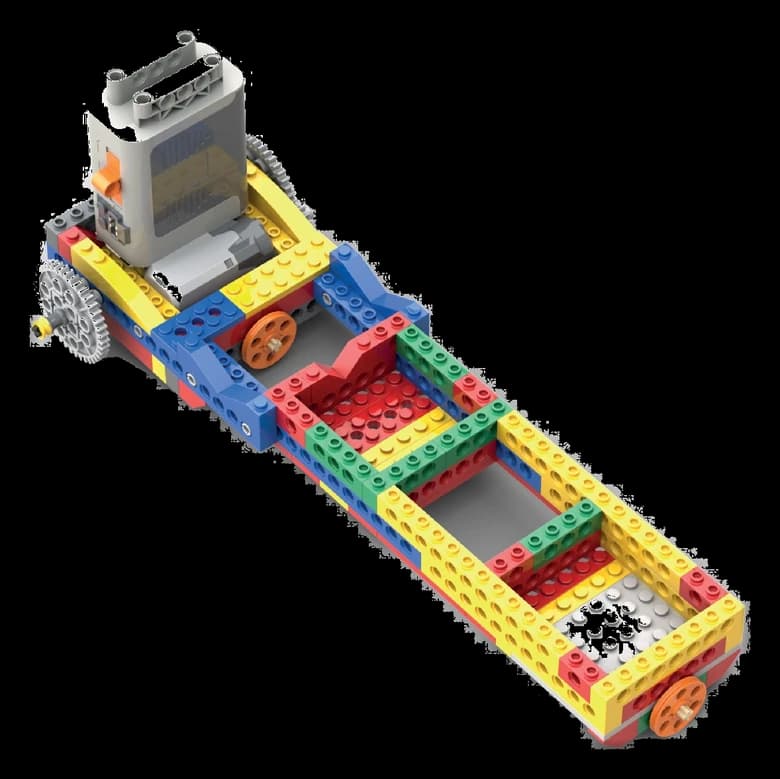 Brick-built flatbed truck