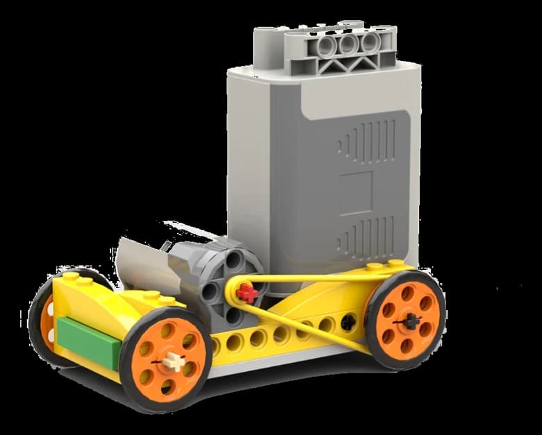 Motorised brick-built speed racer
