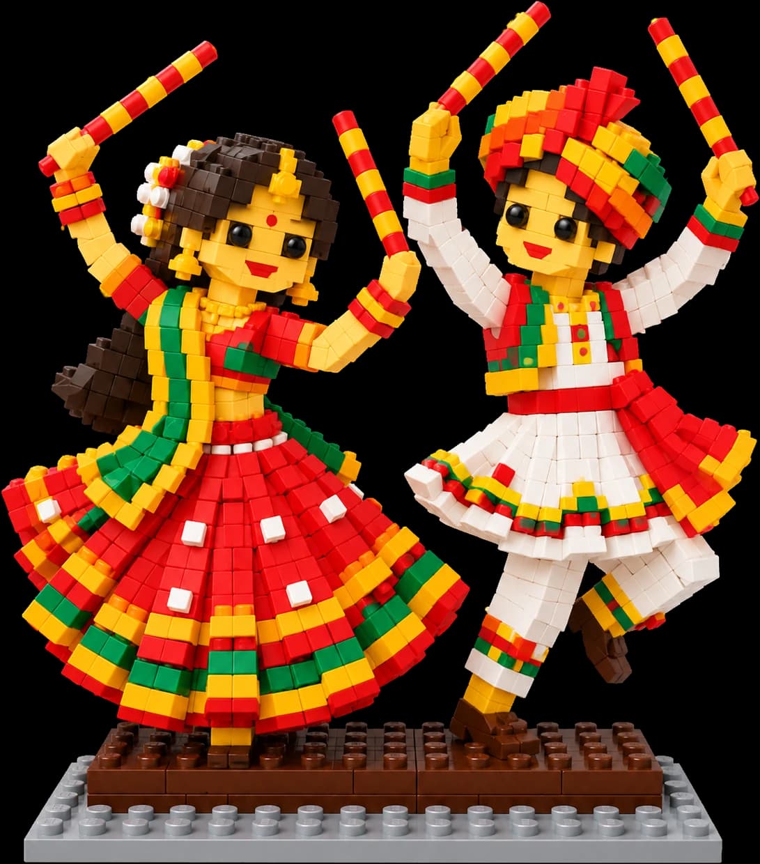 Brick-built Garba dancer