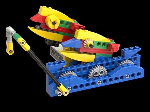 Brick-built dolphin mechanism