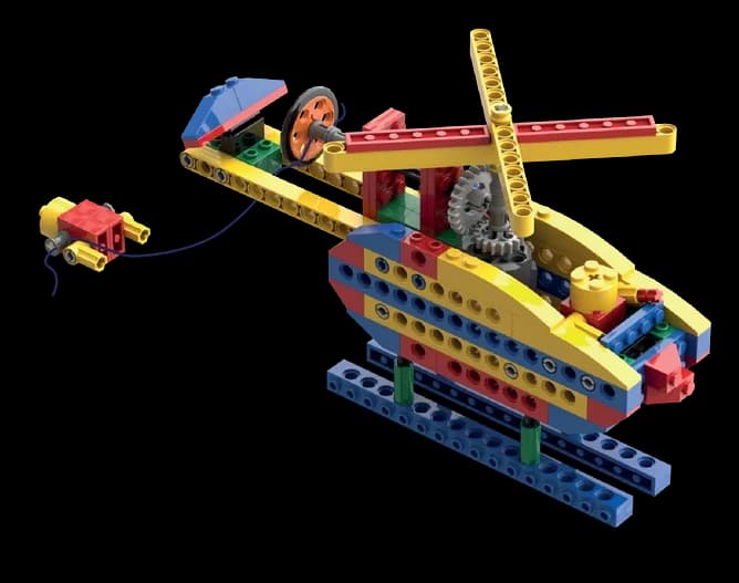 Brick-built rescue helicopter