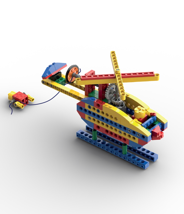 Brick-built rescue helicopter