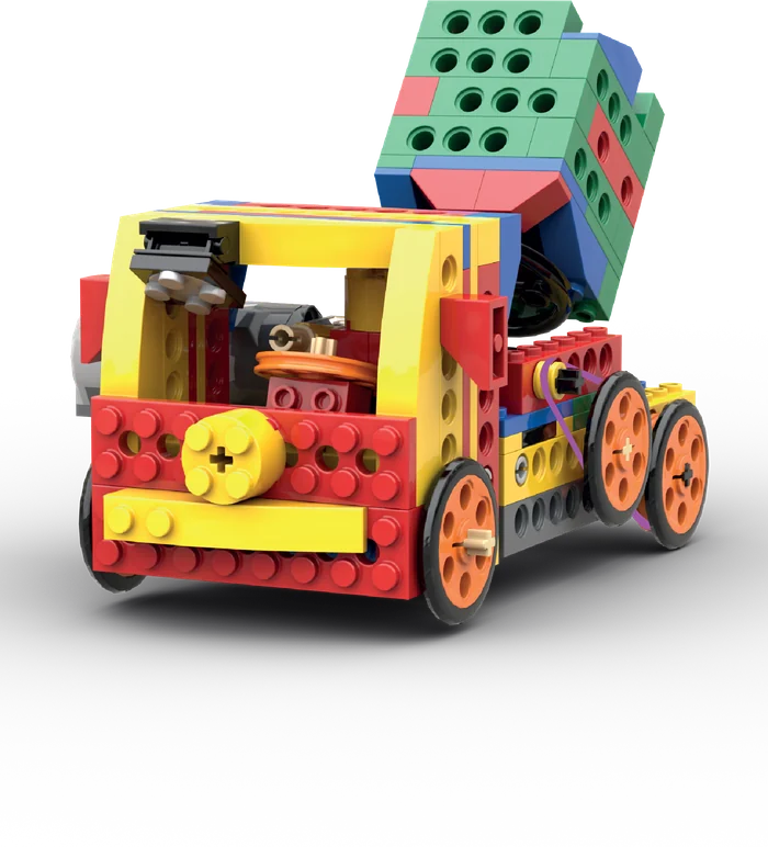Brick-built concrete mixer truck